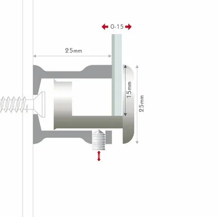 Distanční šroub Border Chrom lesklý (CM)