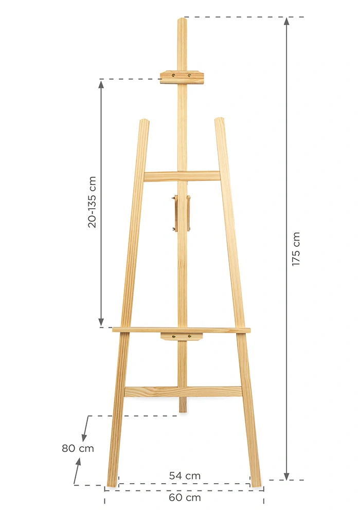Dřevěný malířský stojan Bílá