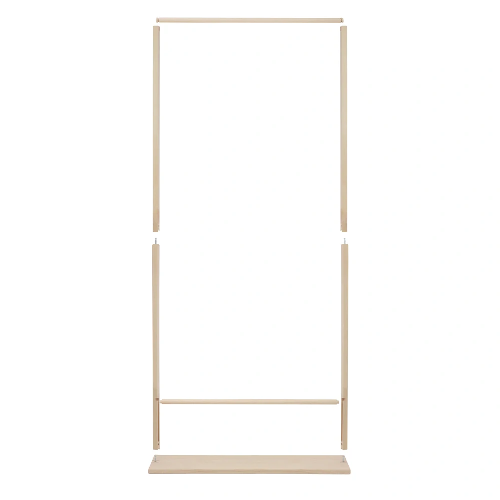 Dřevěný banner stojan WoodBoarder snadno složitelný tisk na látku, blockout (bílá záda)