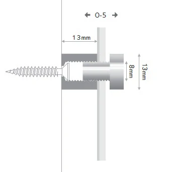 Distanční šroub Mix alu 13/13 stříbro kit (40 ks)