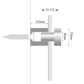 Distanční šroub Mix alu 13/20 stříbrný