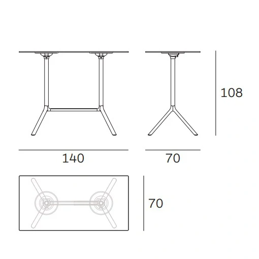Barový stůl Miura Černá