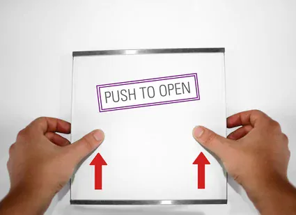 Informační tabulka ke dveřím Glassnox 148x148 mm