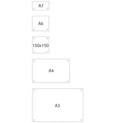 Skleněná informační tabulka A4 (210×297mm)