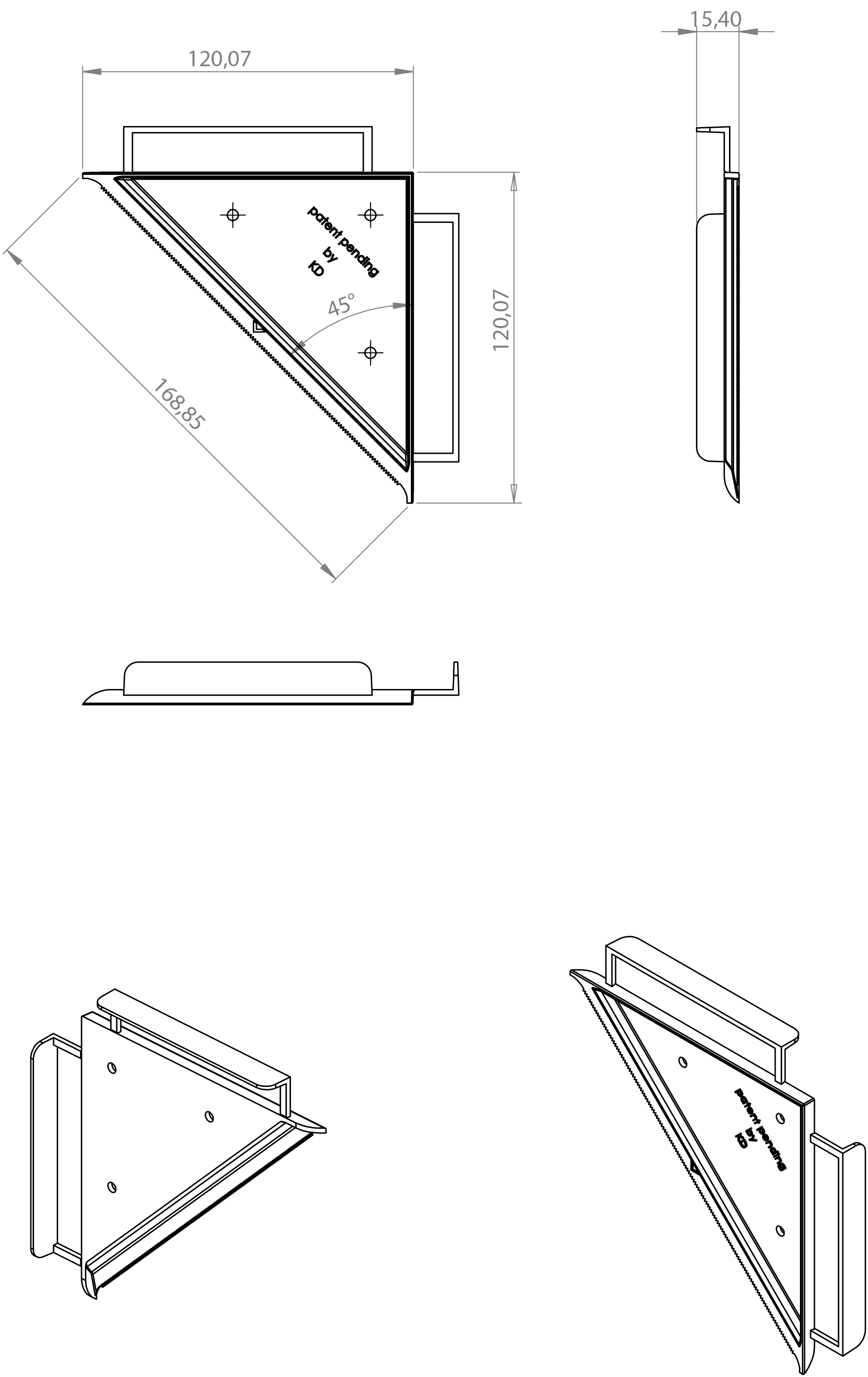 Deskový úchyt FissArt 45°